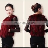 Hot Selling Women Spring Short Slim Vest,Fox Fur Vest Wholesale