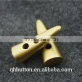 Chinese Gold Matt Horn Toggle Button for Clothing