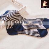 Autumn Stripe Men Business Ankle Socks With Cotton for Deodorize