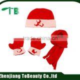 Baby Cat Purple Fleece Hat Scarf Gloves Set thumbnail-4