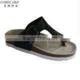 2016 New Style Women Cork Slipper Pinch Style Has Black PUwith Hasps Fashion Cork Slipper