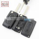 High Quatity Citroen Romote Flip Key Shell 2 Button VA2 Blank With Battery Place 0536 Citroen Key Case