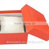 Hot selling small red watch box for promotional gift watch oem order received custom logo