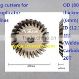 Milling cutters for key-duplicator machines OD (80mm) thickness (6mm) ID (12.7mm) 40 (Welded-Carbide)