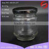160ml Clear Glass Bee Honey Jar With Cap for Storage thumbnail-1
