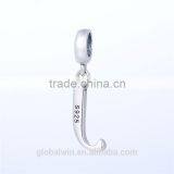 S067J Globalwin 925 Sterling Silver Alphabet Letter J Paved With Crystals Charms thumbnail-4