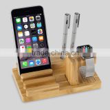 Desktop Bamboo Watch / Pad / Decorative Cell Phone Stand Holder