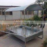 Hot Dip Galvanized Square Horse Hay Feeder With Roof thumbnail-2