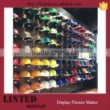 Fashion Wood Stand Baseball Hat Display For Retail Cap Store Interior Decoration Furniture Display Design