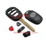 Remote Key Shell for Toyota 3+1 Button Case Fob Cover Blank With Toy43 Blade and Red Speak Button thumbnail-4