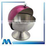 Round Stainless Steel Sugar Bowl With Rotatable Lid thumbnail-2