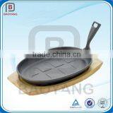 Pre-seasoned High Quality Kitchen Cast Iron Sizzling Pan thumbnail-3