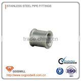 BSP threaded material stainless steel pipe fittings 1/2 inch socket banded