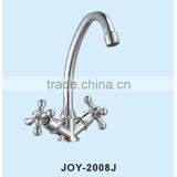 TWO CROSS HANDLE HOT AND COLD BRASS KITCHEN FAUCET thumbnail-2
