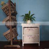 White Wicker Cabinet thumbnail-1
