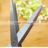 CY145 Multi-functional Stainless Steel Kitchen Knives 5 Layers Scissors Sushi Shredded Scallion Cut Herb Spices Scissors thumbnail-5