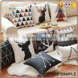 Linen Fabirc Printed Beautiful Cotton Pillow Cover thumbnail-1