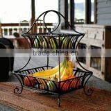 New Design 2-tier Iron Wire Fruit Basket thumbnail-1