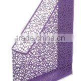 Purple Metal Punched Office Magazine Document Rack thumbnail-2