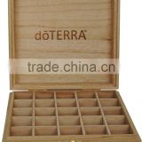 custom logo unfinished pine wood box for essential oil packing