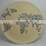 Natural Bamboo Fiber Tableware Round Plate thumbnail-2