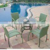 Simple rattan table and chairs