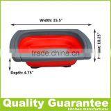 Collapsible Silicone Colander High Quality Silicone Strainer Kitchen Strainer thumbnail-4