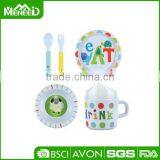 5pcs Funny Alphabet Design Melamine Kids Party Creative Tableware thumbnail-1