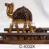carved wooden animals/wooden carvings/wood camel carving