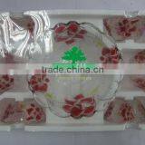 JK043 7pcs Glass Salad Bowl Set With Spray Deco thumbnail-2