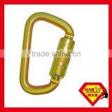ANSI-2448TL Galvanized Steel Classic D Type Twist Lock ANSI Carabiner thumbnail-1