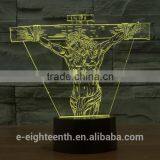 Cutomization Gradual Color Changing Jesus Style Visual Illusion Light Touch Panel 3D Led Night Lights Decoration Lamp thumbnail-3