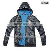 Mens Autumn Polyester Jacket With Hood: thumbnail-1