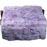 CX-D-123 Home Decora Patchwork Fox Fur Throw Blanket thumbnail-2