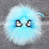 CX-R-48K Cute Accessories Fashion Genuine Fox Raccoon Fur Key Chains thumbnail-1