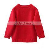 Popular Deer Deisgn Red Christmas Sweater Custom Knitting Patterns Christmas Pullover thumbnail-2