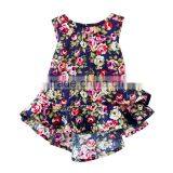 SHIJ 2017 Summer Floral Ruffles Girl's Dress Cotton Kids Clothes thumbnail-3