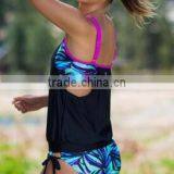 EY0039A Vertical Stripe Print Straps Short Bodysuit for Swimming Wear Sexy Beach Clothes thumbnail-5
