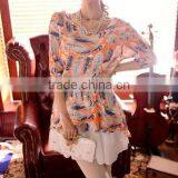 2013 Fashion Girls Top Design of Chiffon Blouse thumbnail-1
