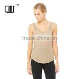 Wholesale Back Cutout Dropped Armholes Stringer Loose Yoga Gym Tank Top thumbnail-1