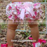 So Cute Ibear Blonmers Chiffon Ruffle Blommers Cheap Low Moq Bloomers Baby Bloomers Wholesale Children Boutique Clothing KC-0090 thumbnail-1