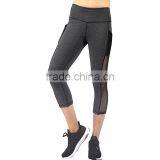 Factory OEM Custom Women's Mesh Short Workout Capri Yoga Pants thumbnail-1