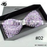 Luxury Glitter Rhinestones Bow Ties Vintage Ties for Men's Wedding Dress With Gift Box 12x6cm thumbnail-4