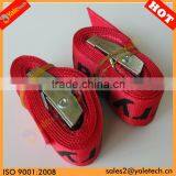 TUV/GS Approved 25mm Luggage Tie Down Straps/zinc Buckle Ratchet Lashing With Printing
