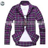 Cotton 21*21 64*54 Plaid Men Flannel Shirt thumbnail-1