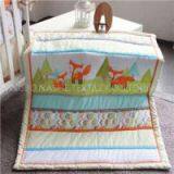 Fox Animal Theme Printed Microfiber Polyester Filled Cheap Baby Comforter thumbnail-1
