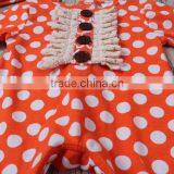 2016 Wholesale Kids Romper Cotton Lace Ruffle Romper Kids Lovely Dots Print Kids Winter Rompers thumbnail-3