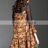New Ladies Fashion Dress 2017 Design Floral Print Dress thumbnail-2