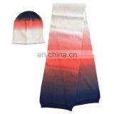 100% Cotton Tie-dyed Knitted Hat and Scarf Set