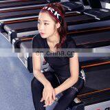 2017 New Design Fashion Slim Fit Gym Fitness Blank Dry Fit Women t Shirt thumbnail-3